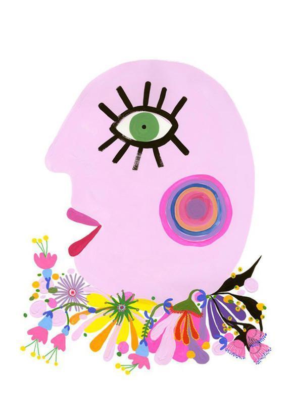 Sweet Cheeks (Pink) - Print-Prints-Madeleine Stamer-Greenhouse Interiors