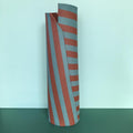 Terracotta and Green Striped Vessel - Ceramics-Ceramics-Formantics-Greenhouse Interiors