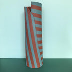 Terracotta and Green Striped Vessel - Ceramics-Ceramics-Formantics-Greenhouse Interiors