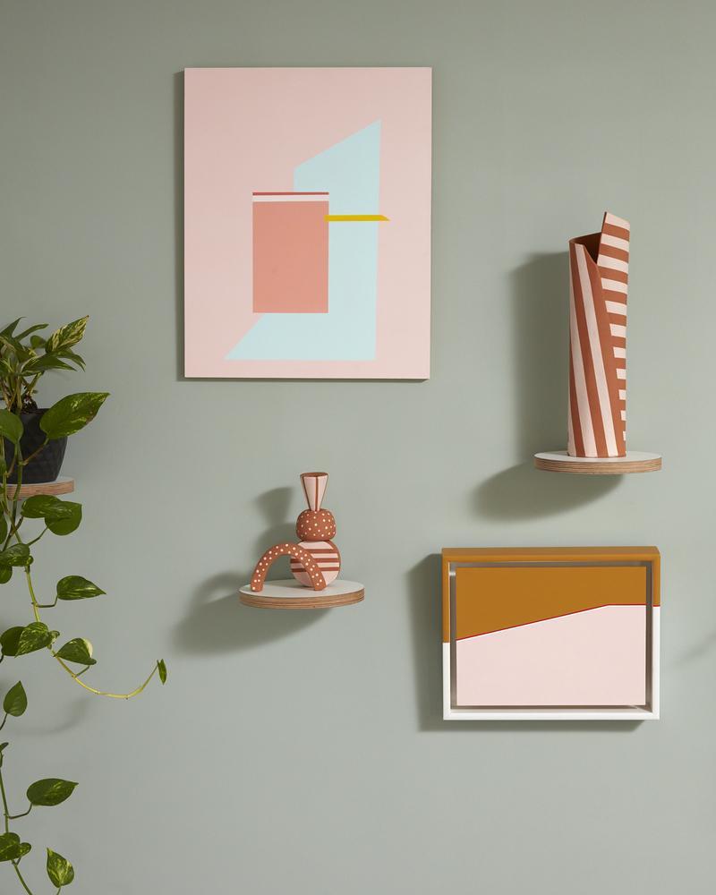 Terracotta and Pink Striped Vessel - Ceramics-Ceramics-Formantics-Greenhouse Interiors