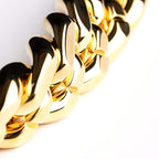 Big Flat Chain Necklace - Gold