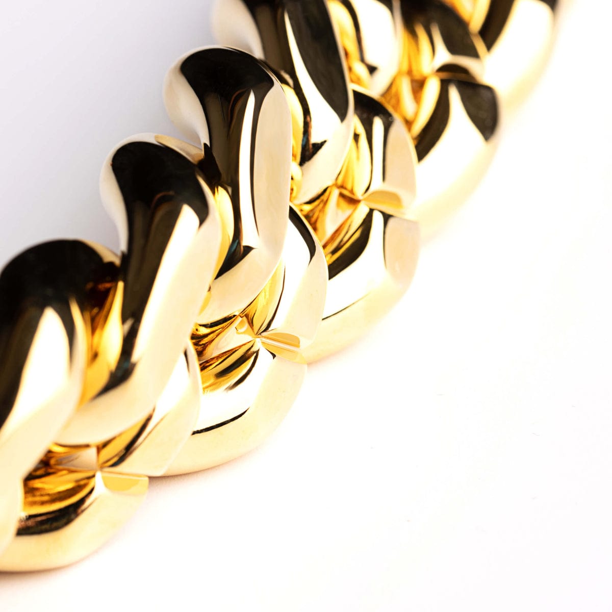 Big Flat Chain Necklace - Gold