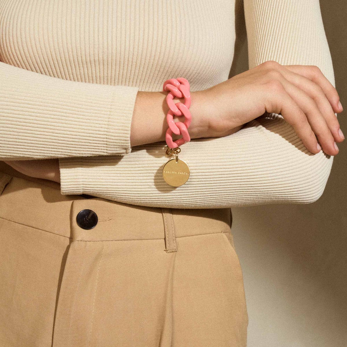 Flat Chain Bracelet - Rosé