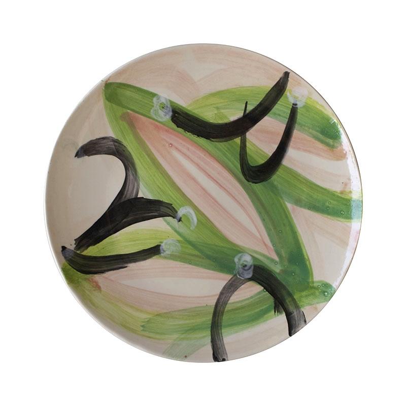 Number Five Collaboration Art Plate-Ceramics-Karen Morton-Greenhouse Interiors
