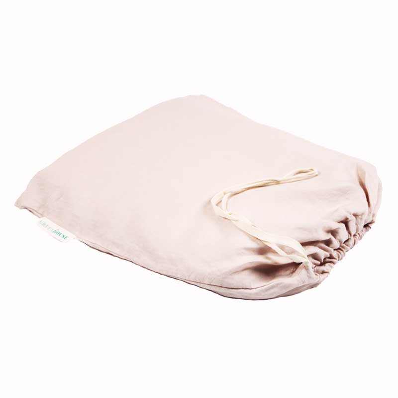 Linen Fitted Sheet - Blush-Bedding-Greenhouse-Greenhouse Interiors