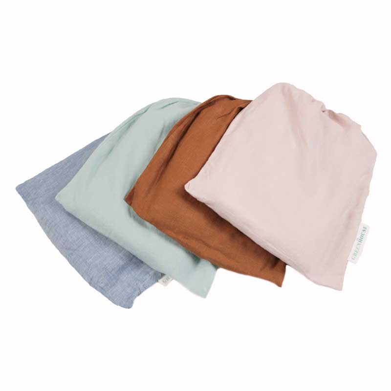 Linen Standard Pillowcase Set - Chambray-Bedding-Greenhouse-Greenhouse Interiors