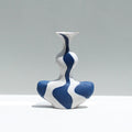Cobalt Blue Groovy Vessel-Ceramics-Formantics-Greenhouse Interiors Pty Ltd