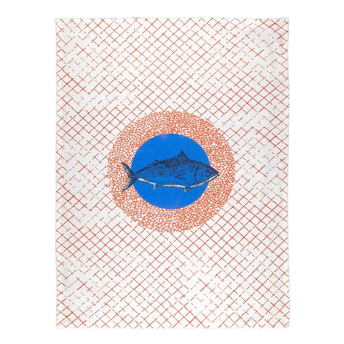 Bitossi Tea Towel - Blue Fish