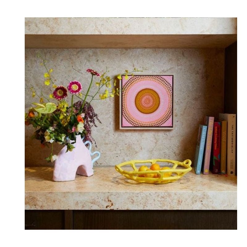 Yellow Porcelain Fruit Bowl