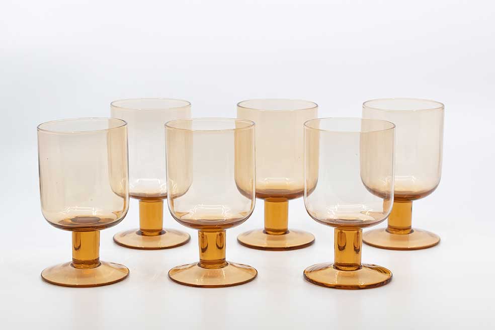 Bitossi Wine Goblets - Set of 6 - Bloom Pink