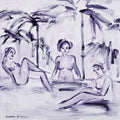 Bathhouse Tyrian - Original Painting-Original Art-Marcia Priestley-Greenhouse Interiors Pty Ltd