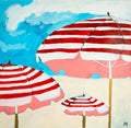 Rimini Beach Umbrellas - Original Art-Original Art-Karolina Mila-Greenhouse Interiors Pty Ltd