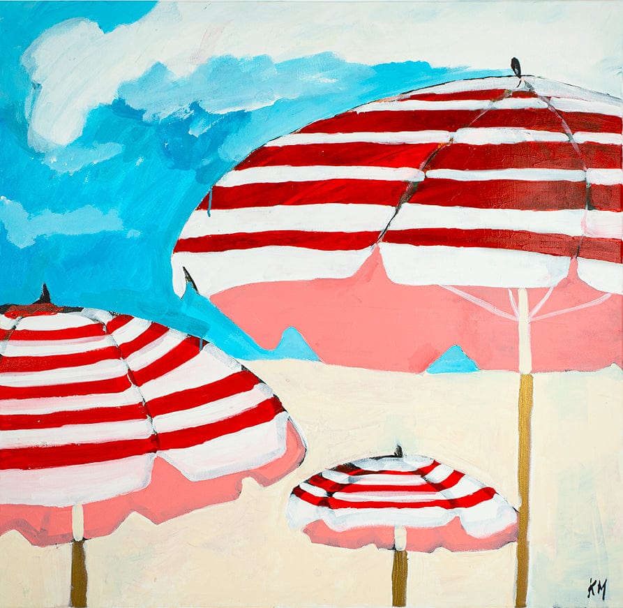 Rimini Beach Umbrellas - Original Art