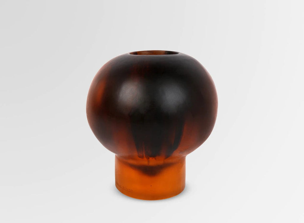 Resin Bold Pearl Vase - Tortoise