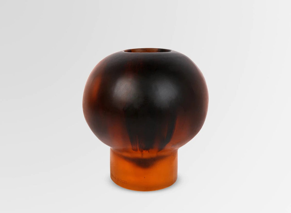 Resin Bold Pearl Vase - Tortoise