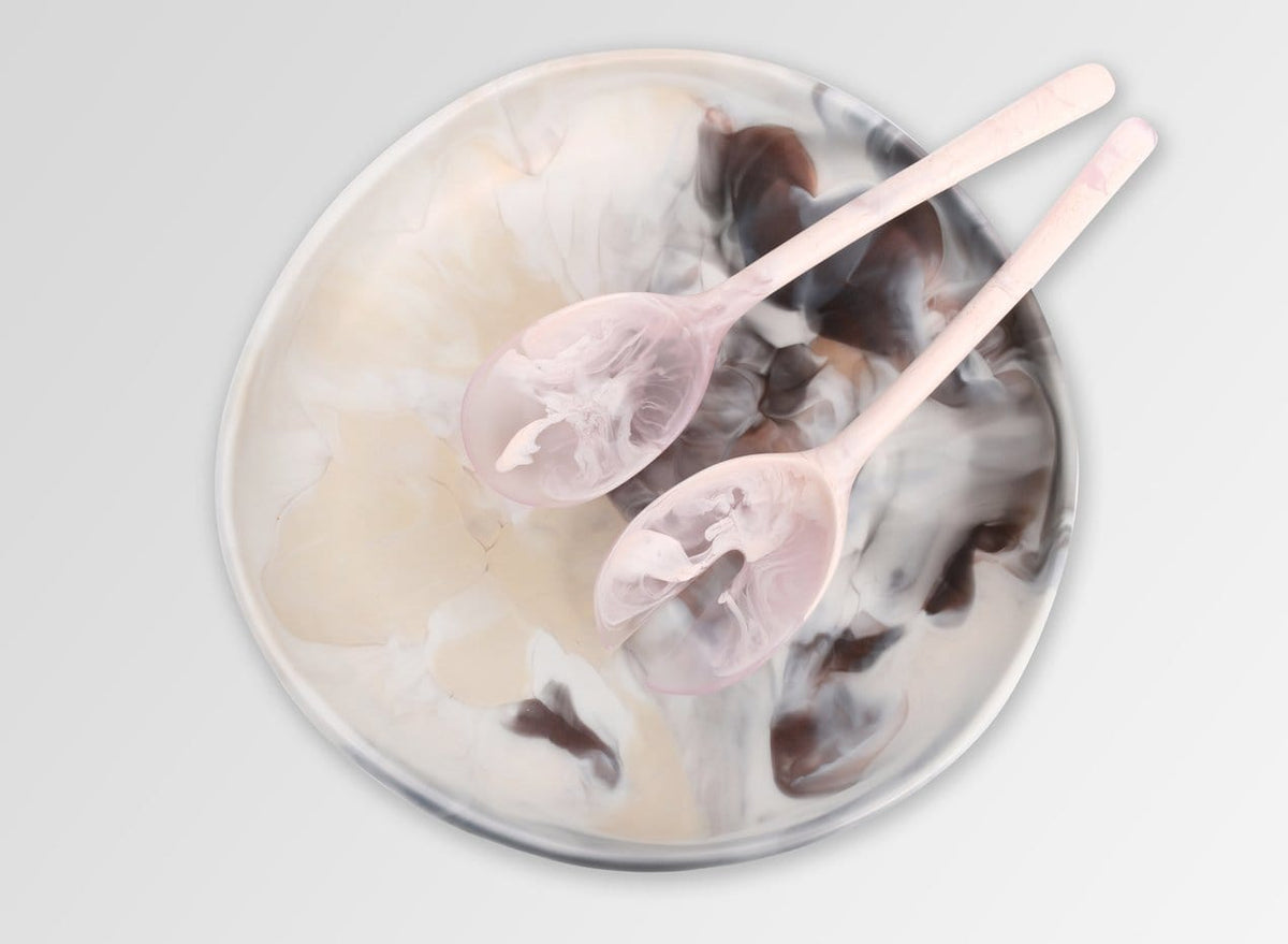 Resin Long Stone Servers - Shell Pink