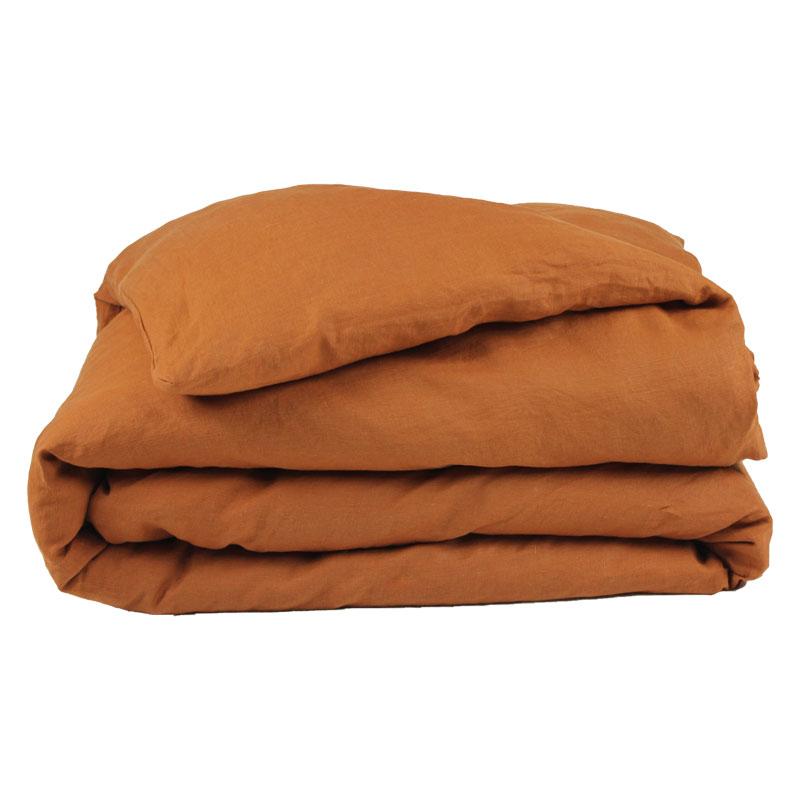 Linen Duvet Cover - Tobacco-Bedding-Greenhouse-Greenhouse Interiors