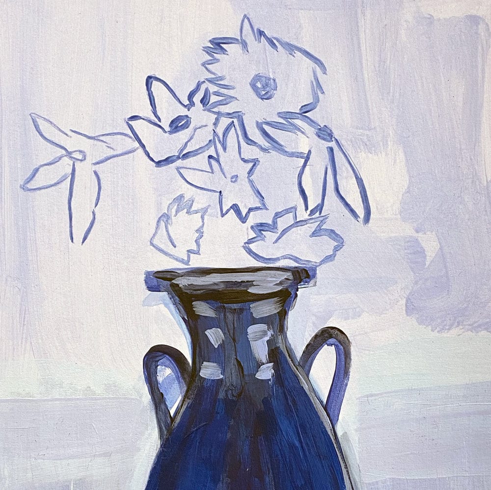 Blue Vase Composition - Original Artwork