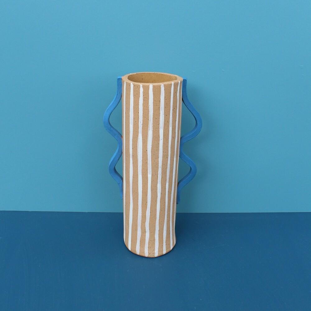 Blue Wiggle Vase