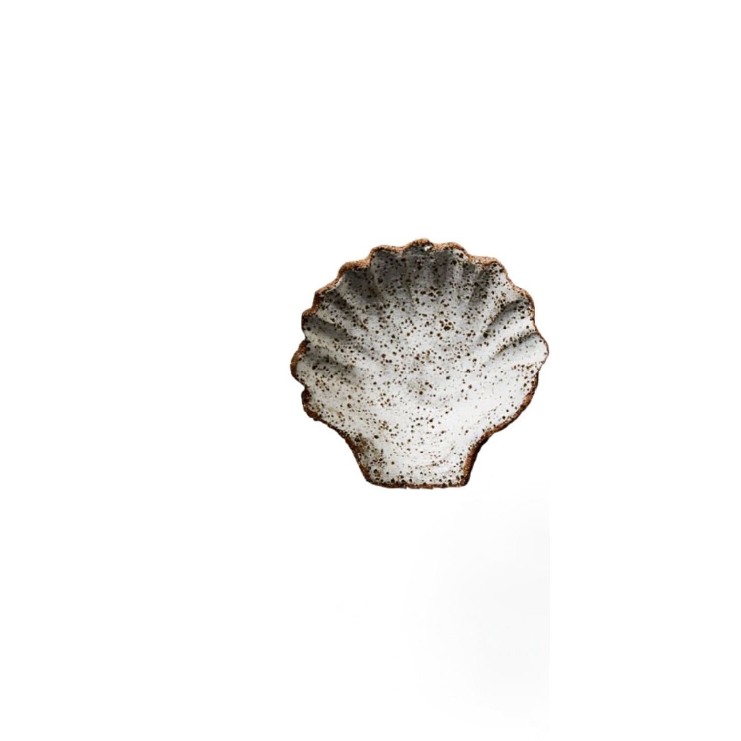 Raku Ceramic Seashell Dish-Ceramics-Kaz Ceramics-Greenhouse Interiors