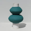 Dark Green And White Stacked Vessel-Ceramics-Formantics-Greenhouse Interiors Pty Ltd
