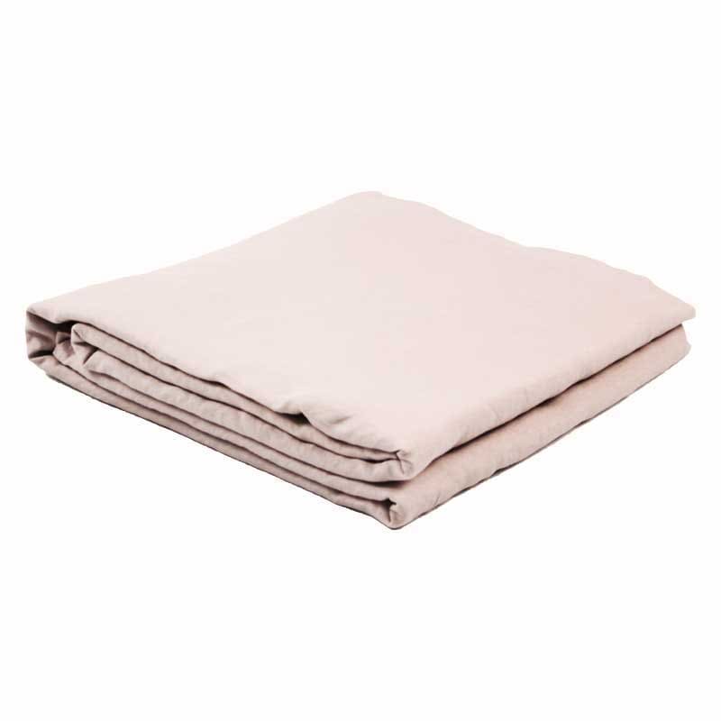 Linen Fitted Sheet - Blush-Bedding-Greenhouse-Greenhouse Interiors