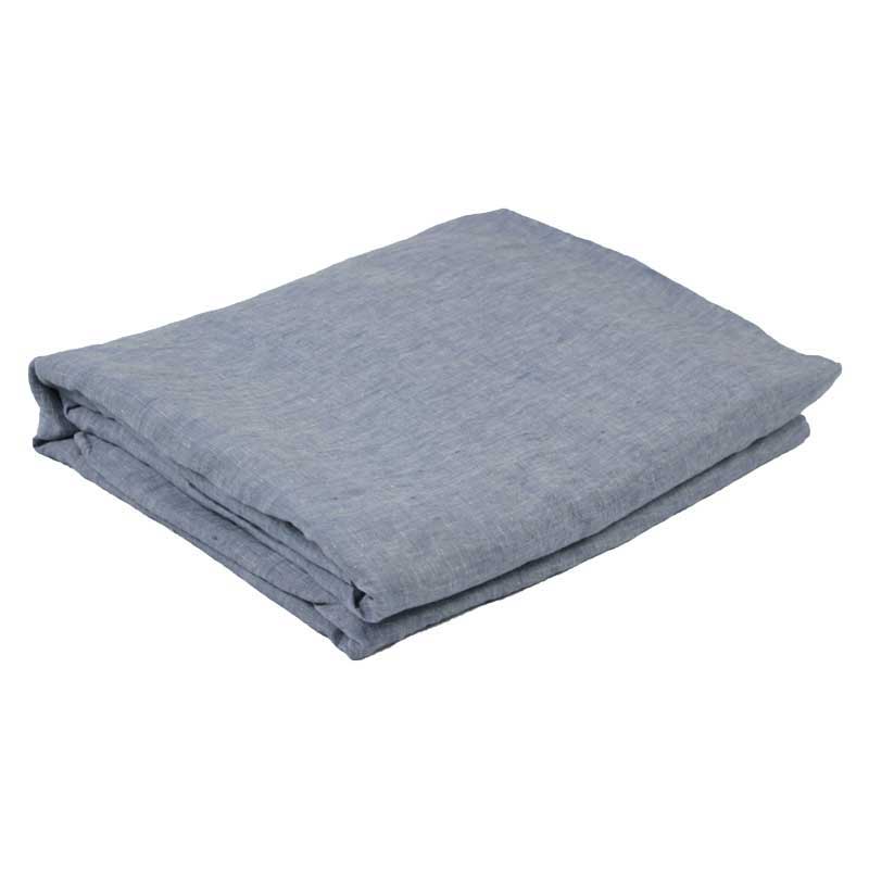 Linen Fitted Sheet - Chambray-Bedding-Greenhouse-Greenhouse Interiors