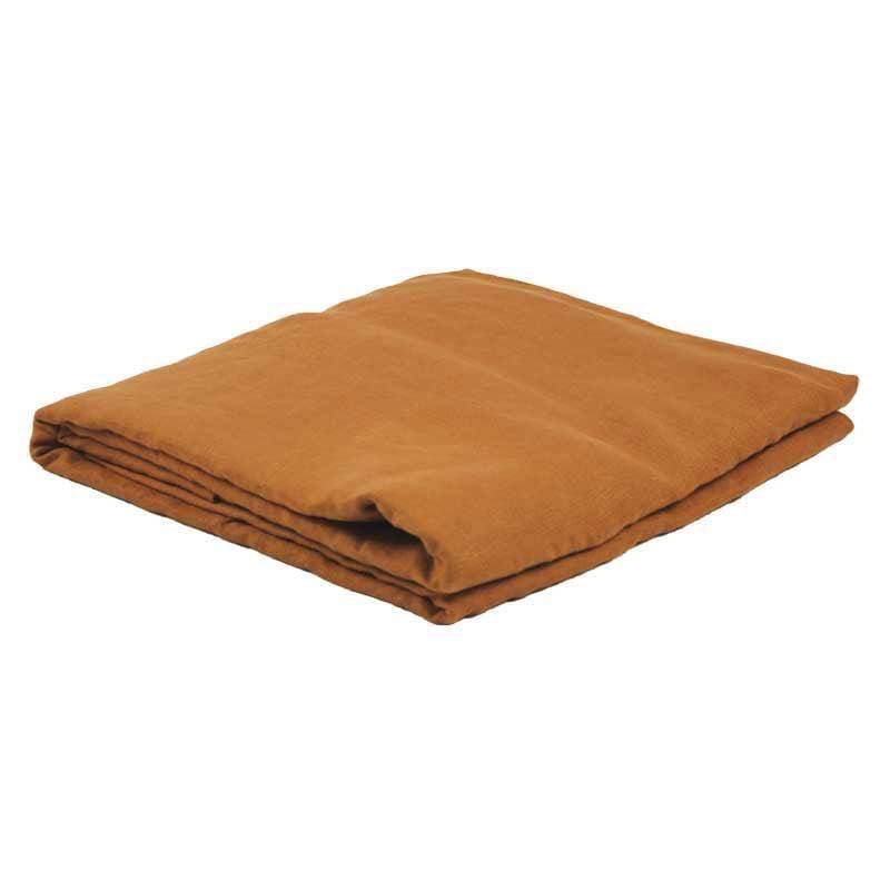 Linen Fitted Sheet - Tobacco-Bedding-Greenhouse-Greenhouse Interiors