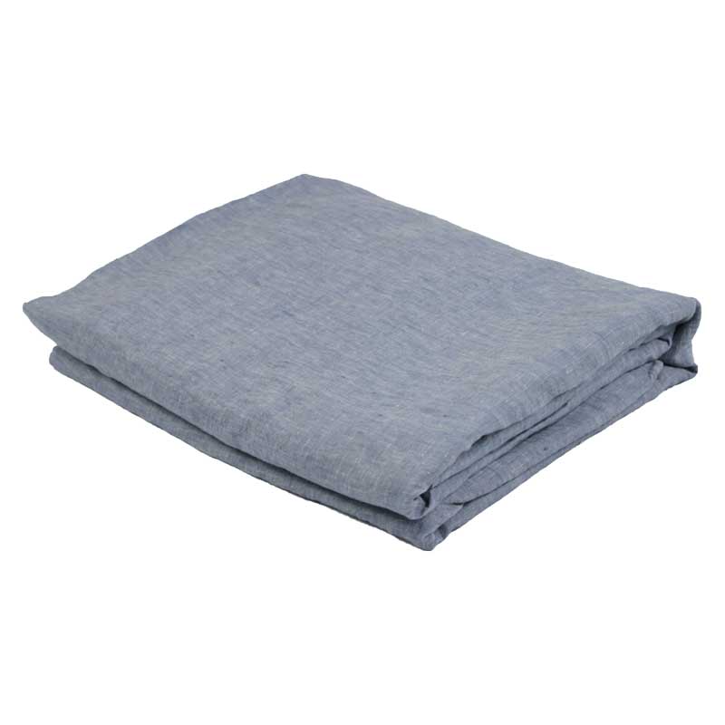 Linen Flat Sheet - Chambray-Bedding-Greenhouse-Greenhouse Interiors