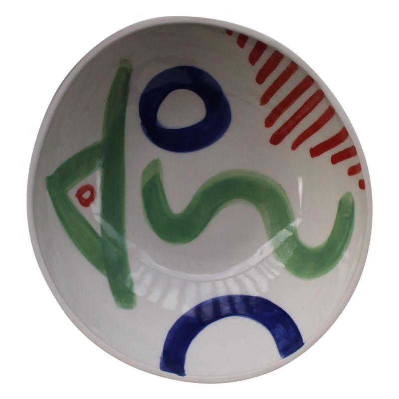 White Symbol Bowl-Ceramics-Kaz Ceramics-Greenhouse Interiors