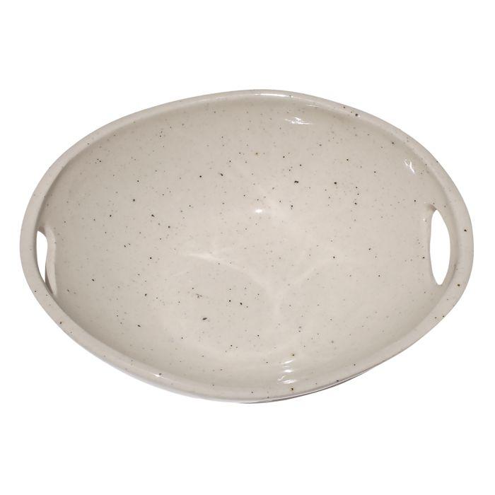 Speckle Thalia Bowl - white-Ceramics-Kaz Ceramics-Greenhouse Interiors