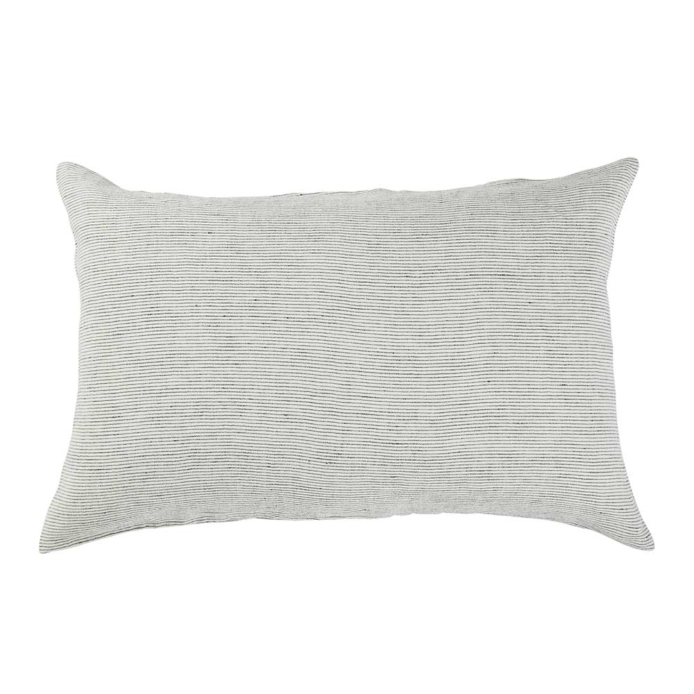 Black Pinstripe – Linen Pillowcase Set