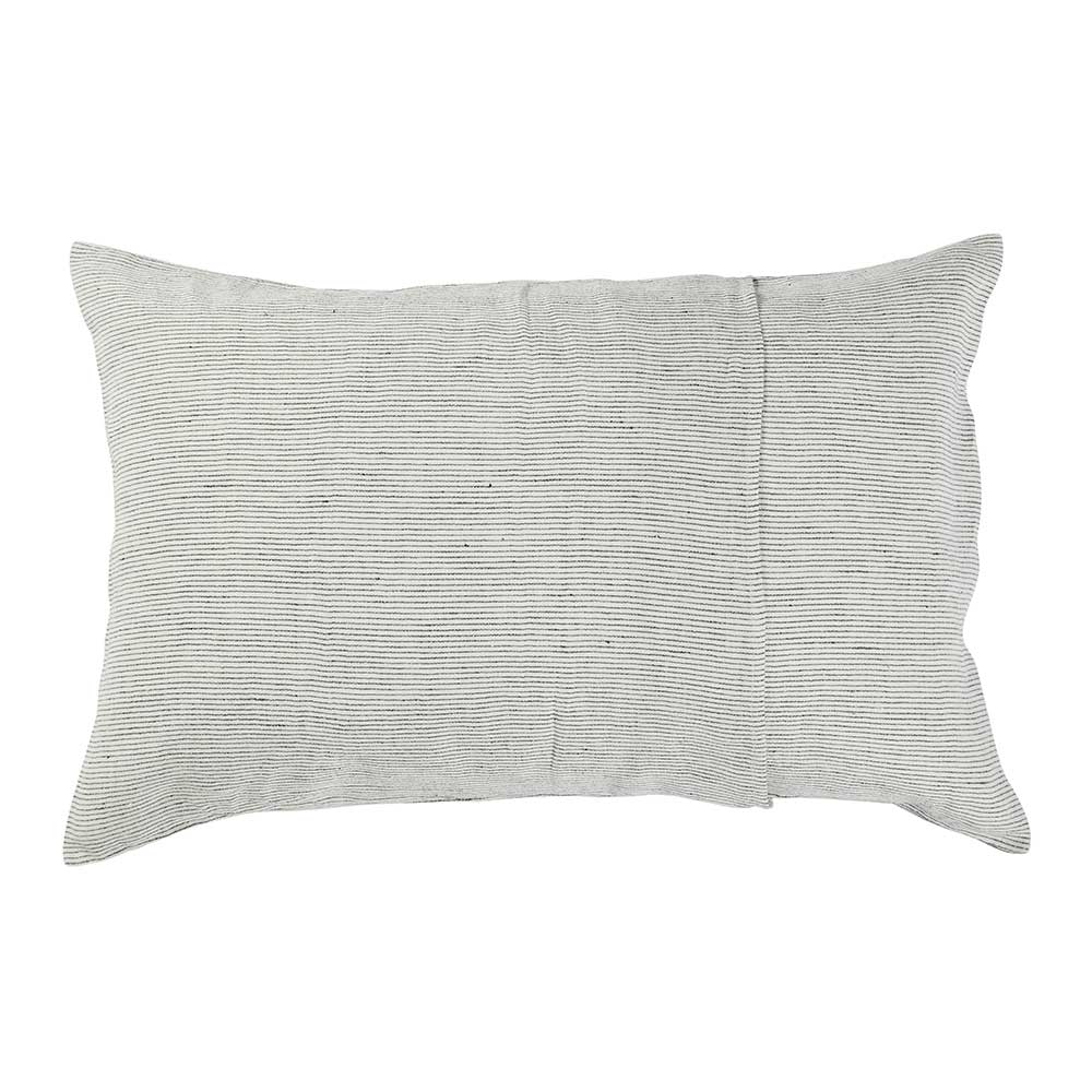 Black Pinstripe – Linen Pillowcase Set